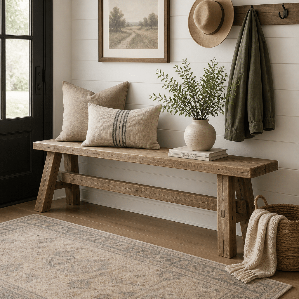 Merrick Lane Rustic Farmhouse Bench Merrick Lane Rustic Farmhouse Bench
